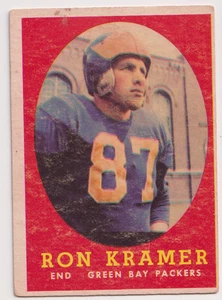 1958 Topps Football #58 Ron Kramer Green Bay Packers - Bild 1 von 2