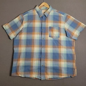 Red Head Brand Co. Shirt Mens Size 2XL Textured Button Up Multicolor Plaid S/S - Picture 1 of 12