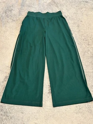 Lou & Grey Wide Leg Pants Womens Large Green Active Boho Casual - Image 1 of 4