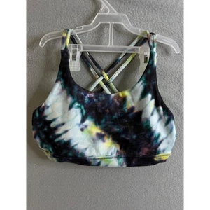 Athleta Girl Sports Bra Girls Extra Large Tie Dye Criss Cross Back Activewear - Picture 1 of 9