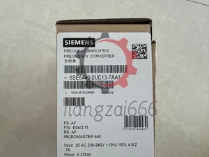 New In Box SIEMENS 6SE6440-2UC13-7AA1 Inverter 0.37KW - Picture 1 of 7