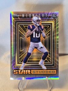 2024 Topps Midnight Drake Maye Star Studded Summer Solstice /50 NE Patriots RC - Picture 1 of 2