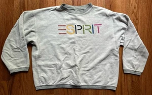 Sudadera Esprit vintage años 80 para mujer L 24x22 colorida plantilla gráfico deletreado - Imagen 1 de 7