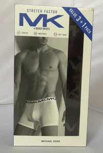 MICHAEL KORS Men’s Boxer Briefs Underwear SMALL BLACK 4-Pack Stretch Factor NWT - Picture 1 of 3