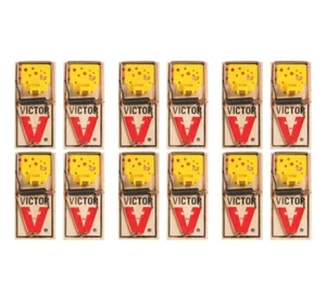 12 Victor Rat Trap Reusable Wood Snap 7" x 3.5" Humane Trap Made In USA New Seal - Picture 1 of 9