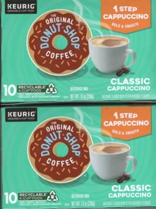 Lot of 2- The Original Donut Shop Classic Cappuccino 10 KCup Pods (20Pods Total) - Picture 1 of 1