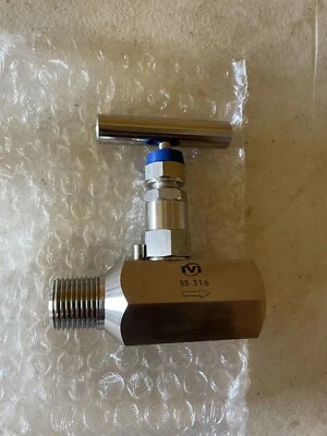 Стальной игольчатый клапан IVI 6000 фунтов на квадратный дюйм, 1/2 дюйма штекер NPT PN: IVI-NV-HB-MF-8 - Изображение 1 из 4