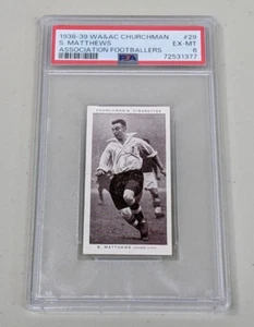 1938 WA & AC Churchman #29 Stanley Matthews PSA 6 Association Footballers EX-MT - Picture 1 of 11