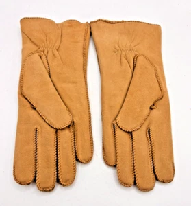 Bachner Genuine Sheepskin Shearling Leather Gloves Sz 7 NOS EUC Like Butter! VTG - Picture 1 of 7