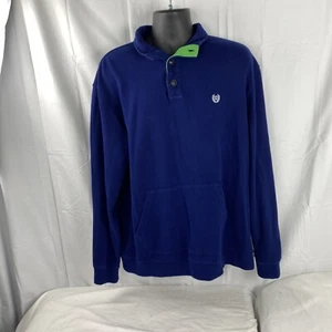 Chaps Men’s XL TG Blue Pullover Sweater Long Sleeve w/ center pocket - Picture 1 of 5