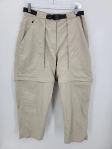 North Face Pants Womens Large Tan Convertible Zip Off Short Outdoor Hiking - Picture 1 of 8