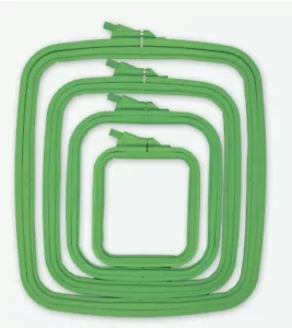Hoops-Frame Square (Plastic) 110*95mm Nurge (Salad) Hand Embroidery Frames Hoop - Picture 1 of 2
