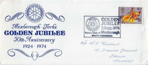 1974 Rotary Club of Mexborough - 50th Golden Jubilee Anniversary Cover