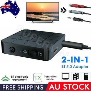 2in1 Bluetooth 5.0 Wireless Audio Transmitter Receiver HIFI MP3 Adapter OZ - Picture 1 of 7