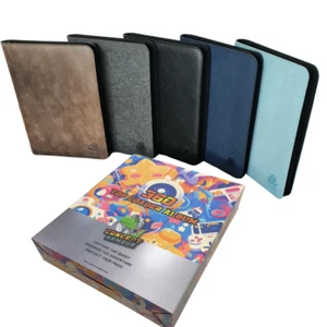 9-Pocket Premium Binder Zipper Closure & Side-Loading 360 Toploader Cards (Gray) - Picture 1 of 11