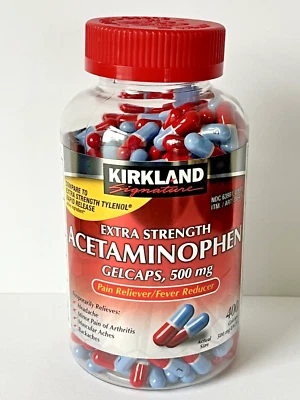 Kirkland Signature Extra Strength Rapid Release Acetaminophen 500mg, 400 Gelcaps - Image 1 of 3