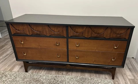 Broyhill Brasilia 6-Drawer Dresser MCM Mid-Century Modern Refurbished Cover