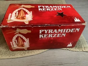 46 white Pyramiden Kerzen miniature Christmas candles 2 3/4" long 1/2" in dia. - Bild 1 von 6