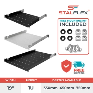 19" 1U RACK Adjustable Shelves for Network Data Server Cabinets RACK - Photo 1/32
