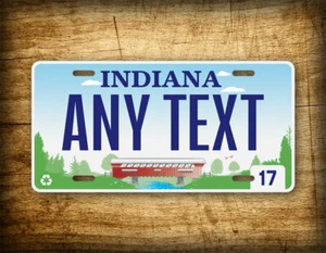 Custom Indiana State License Plate / Personalized Text Auto Tag - Foto 1 di 8
