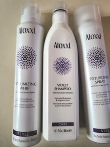 Aloxxi Texturizing Spray Violet Shampoo, &VOLUMIZING WHIP - Picture 1 of 2