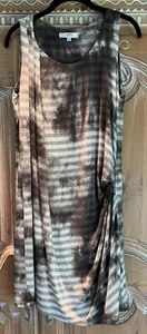 Drew Made in the USA Women's Modern Striped Casual Tank Dress in Size Large  - Picture 1 of 6