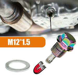 M12*1.5 Neo Magnetic Oil Sump Nut Drain Oil Plug Screw Drain Aluminum Nut Tool