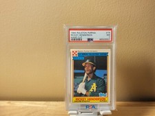 1984 Topps Ralston Purina - #15 Rickey Henderson Hand Cut PSA 7