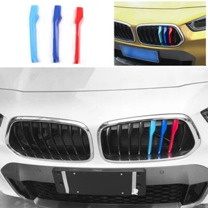 For BMW X2 2018-2021 3-Color Front Center Mesh Grille Grill Strip cover Trim 3PC - Picture 1 of 7