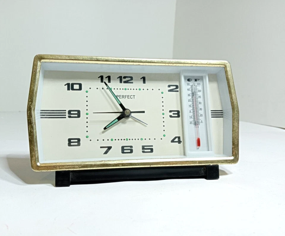 Alarm Clock Perfect Analog Bell Decorative Home Decor Thermometer Gift Perfect - Image 1 of 4