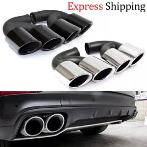 For Porsche Cayenne V6 V8 2010-2014 Car Exhaust Tips Muffler Tail pipe Stainless - Foto 1 di 16