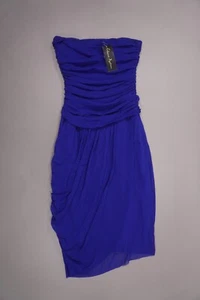 Robe froncée sans bretelles Elana neuve doublée femme moyenne pervenche États-Unis neuve avec étiquette - Photo 1/10