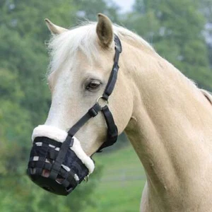 Shires Deluxe Nylon Horse Cob or Pony Grass Grazing Muzzle - Picture 1 of 1