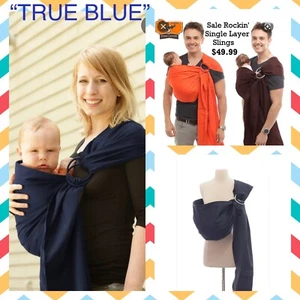 Rockin' Baby Mother Baby Infant Sling "TRUE BLUE“ 4 Holds ~NEW DARK NAVY /black - Picture 1 of 12