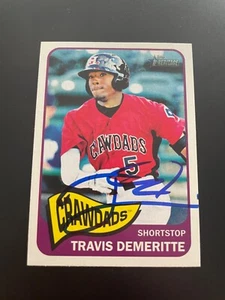 Travis Demeritte Texas Rangers Signed 2014 Topps Heritage Autograph Card Rookie - Picture 1 of 1