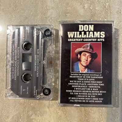 Cassette Don Williams Greatest Country Hits 1990 Curb Records Tested - Image 1 of 2
