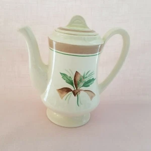 Vtg Steubenville 12 Oz Coffee Server w/ Lid 5.5"H  1930s Fine Porcelain - Picture 1 of 8