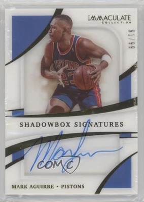 2020-21 Panini Immaculate Shadowbox Signatures 61/99 Mark Aguirre #SHS-MAG Auto - Image 1 of 3