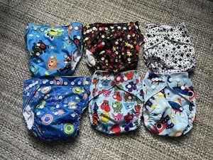 Qtpie Reusable Cloth Diapers One Size Adjustable Snaps Baby Toddler Boy Girl - Picture 1 of 6