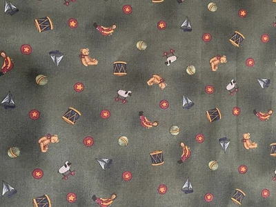 A Village Christmas by Deb Strain for Moda Green 8 Yds x44 Inches Wide - Image 1 of 4