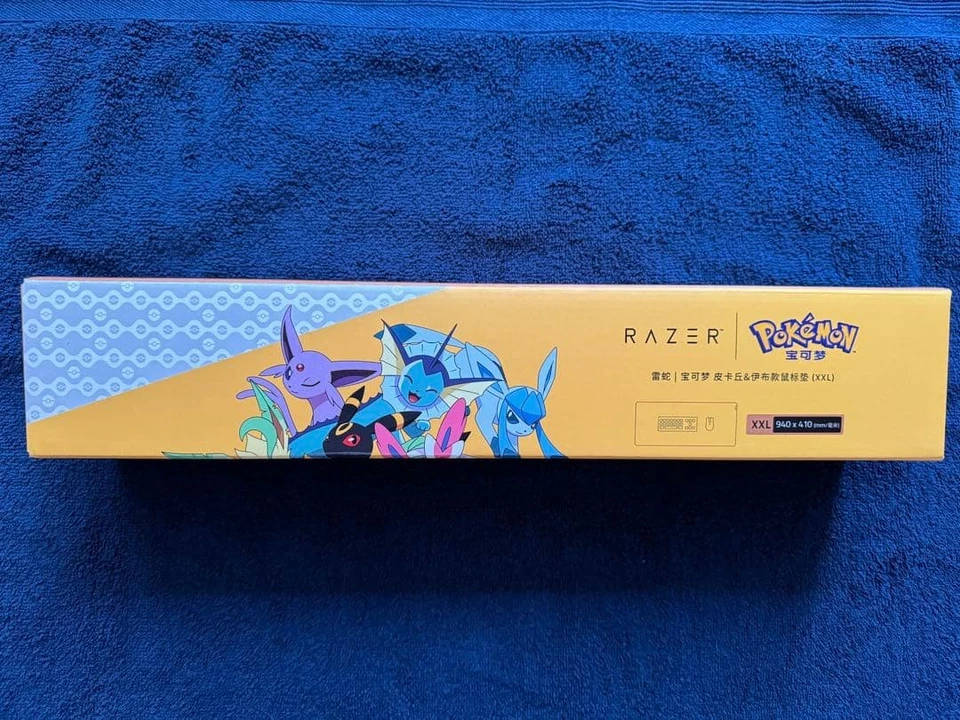Razer Pokemon Gigantus V3 XXL  Mouse Mat Collaboration Pikachu Eevee New Unused - Image 1 of 4