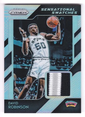 2018-19 Panini Prizm David Robinson #34 Sensational Swatches Prime Patch SSP /10 - Image 1 of 2