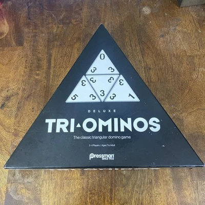 Tri-Ominos Deluxe Classic Triangular Domino Game Pressman Age 7-Adult NEW Sealed - Image 1 of 3