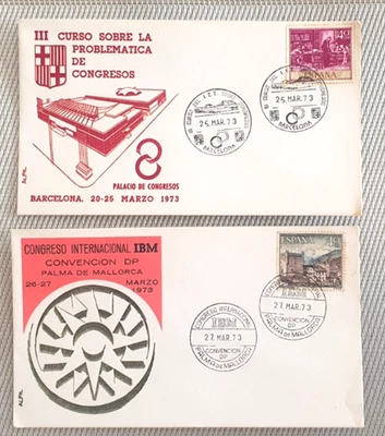 Spain, Espana,  1973 - 2 FDC,s ( Barcelona, Palma de Mallorca ) - Image 1 of 3