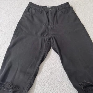 Zara Trafaluc Denim Collection Jeans schwarz Damengröße 8 Damen distressed Reißverschluss - Bild 1 von 13
