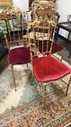 Italian Hollywood Regency Brass Chiavari Side Chair Mid Century Italy 2 Avail