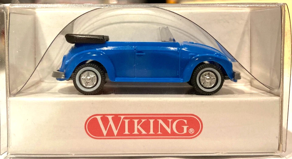 Wiking 802-0114 VW Escarabajo Cabriolet - Azul 1/87 (plástico) Sin usar, en caja Foto 1 de 1