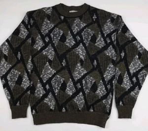 Maglione maglia vintage anni 80 90 Le Tigre modello astratto multicolore acrilico USA  - Foto 1 di 6
