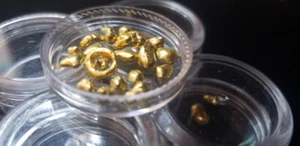 24K 99,99% reine massive Goldkorn, Goldnuggets: 1 Gramm. - Bild 1 von 3