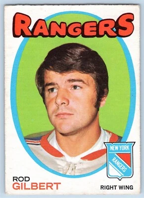ROD GILBERT 1971-72 O-PEE-CHEE 71-72 NO 123 VGEX+           26945 - Image 1 of 2